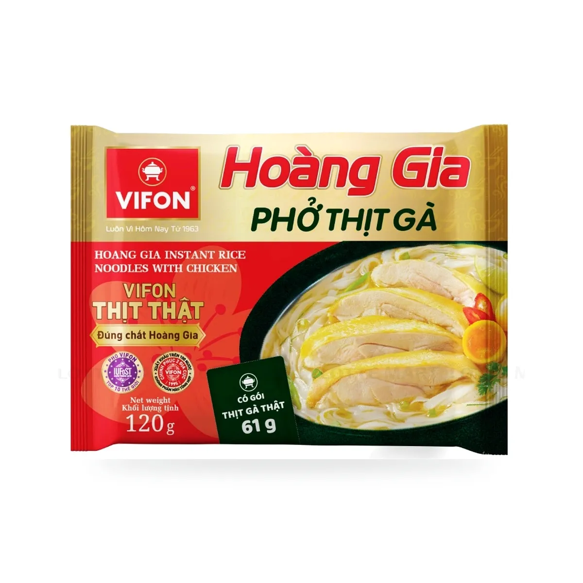 Phở Thịt Gà Vifon Hoàng Gia Có Túi Thịt Gà Thật Gói 120g