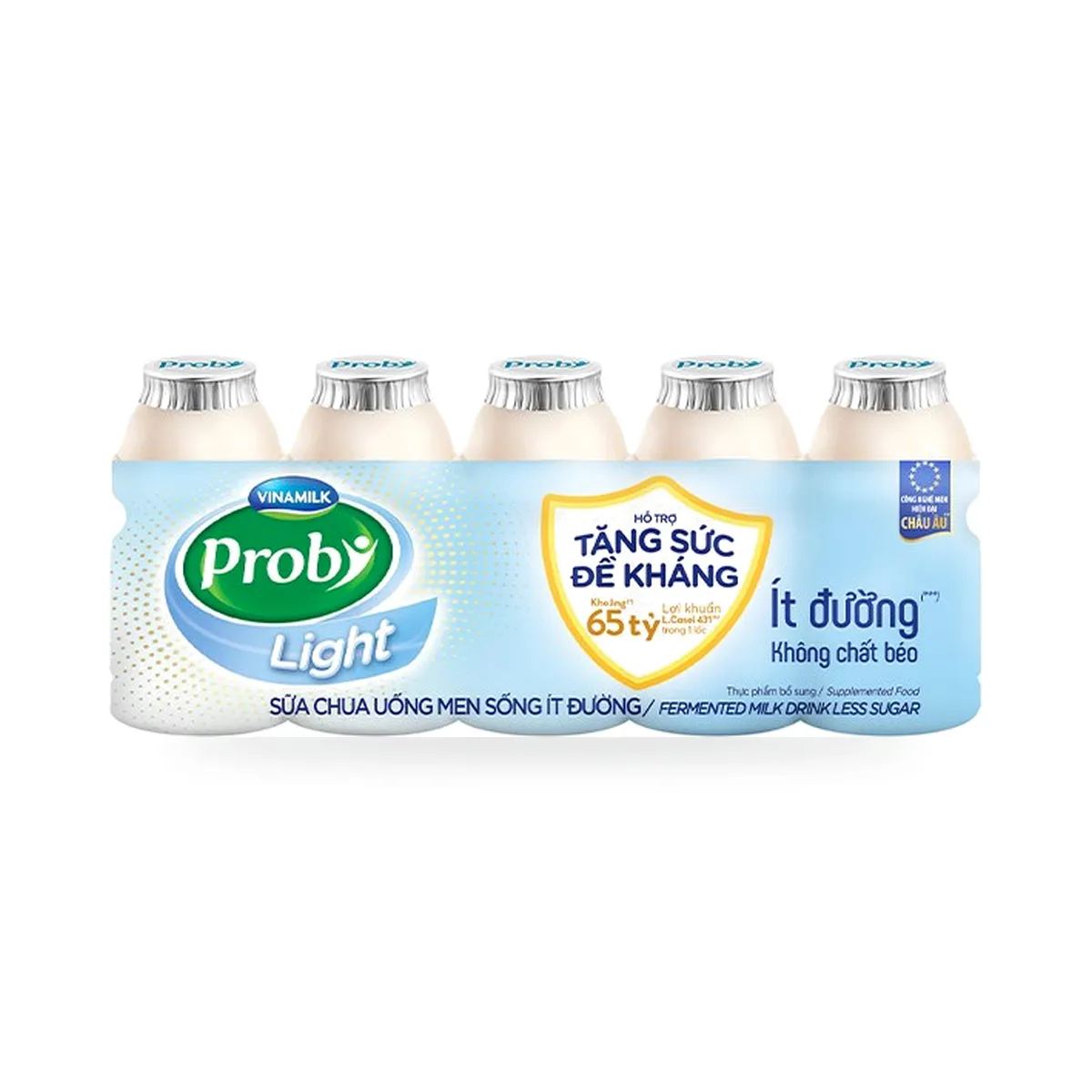 Sữa Chua Uống Men Sống Ít Đường Vinamilk Probi Chai 65ml