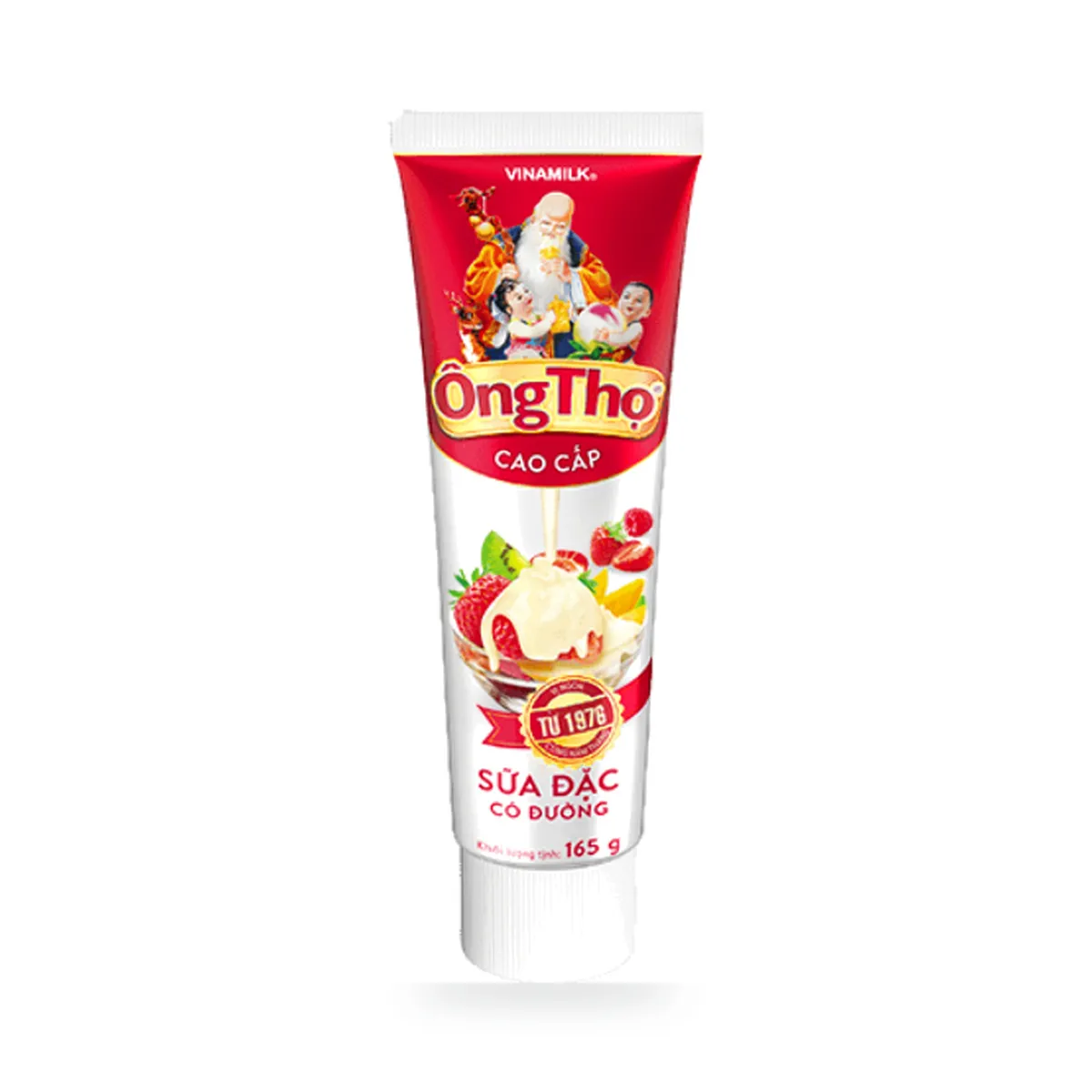 Sữa Đặc Có Đường Ông Thọ Trắng Nhãn Vàng Vinamilk Tuýp 165g